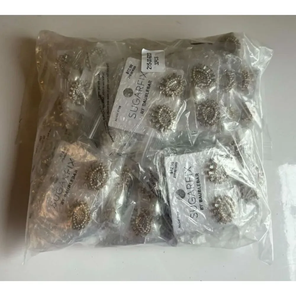 Baublebar Sugarfix Evil Eye Tear Drop Faux Pearl Drop Earrings Lot of 32